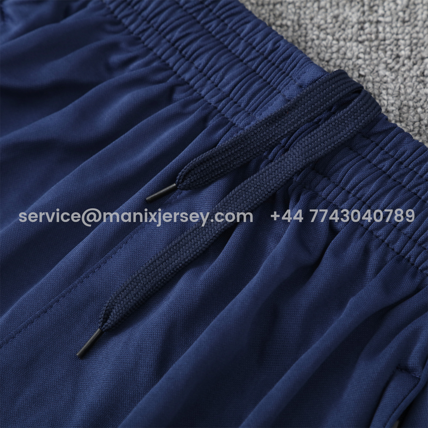 ManixJersey.com | Real Madrid 25-26 Vest Training Set - Blue Water Pattern Top & Deep Blue Shorts -Customize Name, Number and Patch | Worldwide Shipping