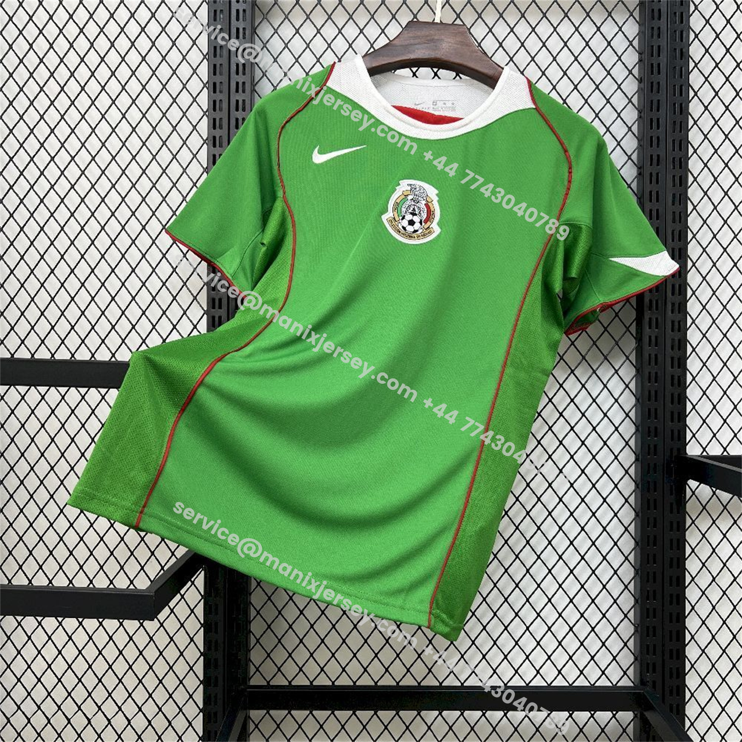 ManixJersey.com | Retro Mexico 2004-05 Home Jersey -Customize Name, Number and Patch | Worldwide Shipping