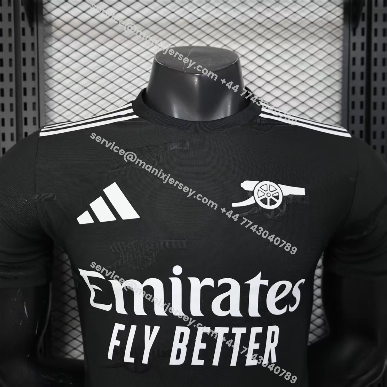 ManixJersey.com | Arsenal 25-26 Pure Black Special Jersey - Player Version -Customize Name, Number and Patch | Worldwide Shipping