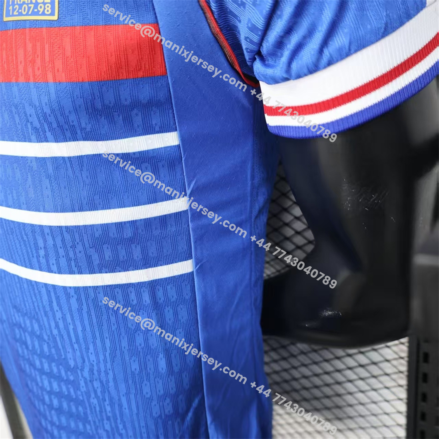 ManixJersey.com | Retro France 1998 Home Blue Jersey - Player Version -Customize Name, Number and Patch | Worldwide Shipping