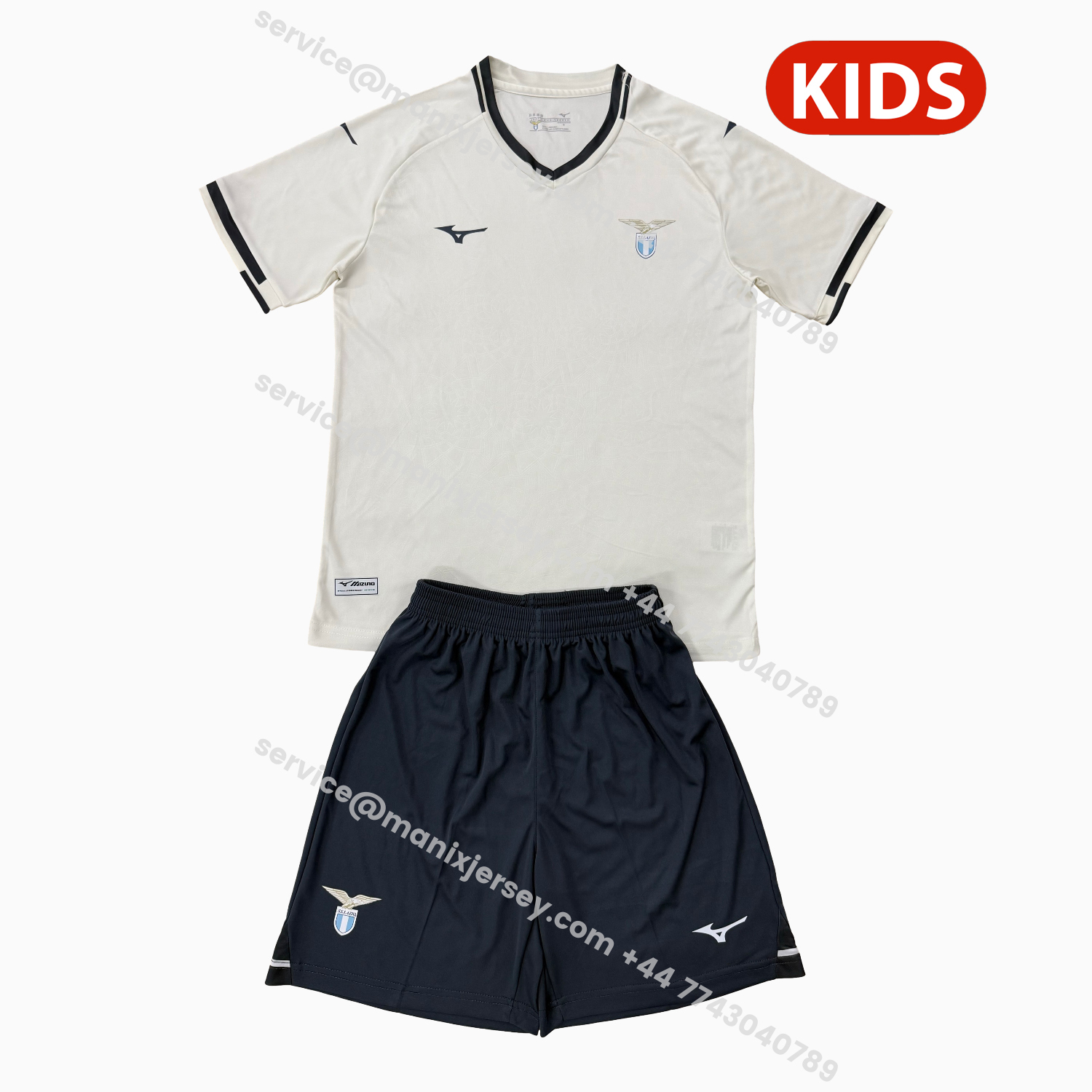ManixJersey.com | Lazio 25-26 Away Kids Kit -Customize Name, Number and Patch | Worldwide Shipping