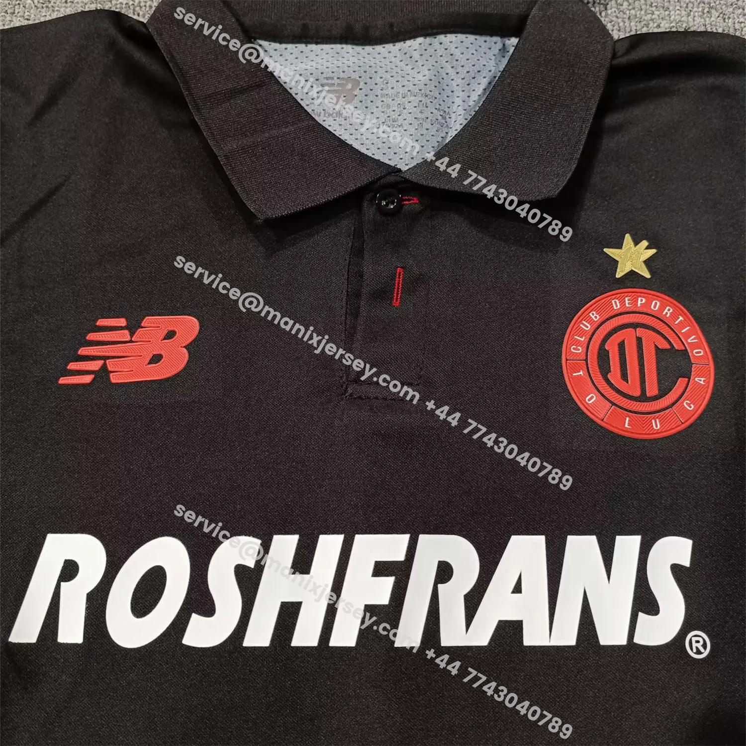 ManixJersey.com | Toluca 25-26 Third Black Long Sleeves Jersey with Star - Player Version -Customize Name, Number and Patch | Worldwide Shipping