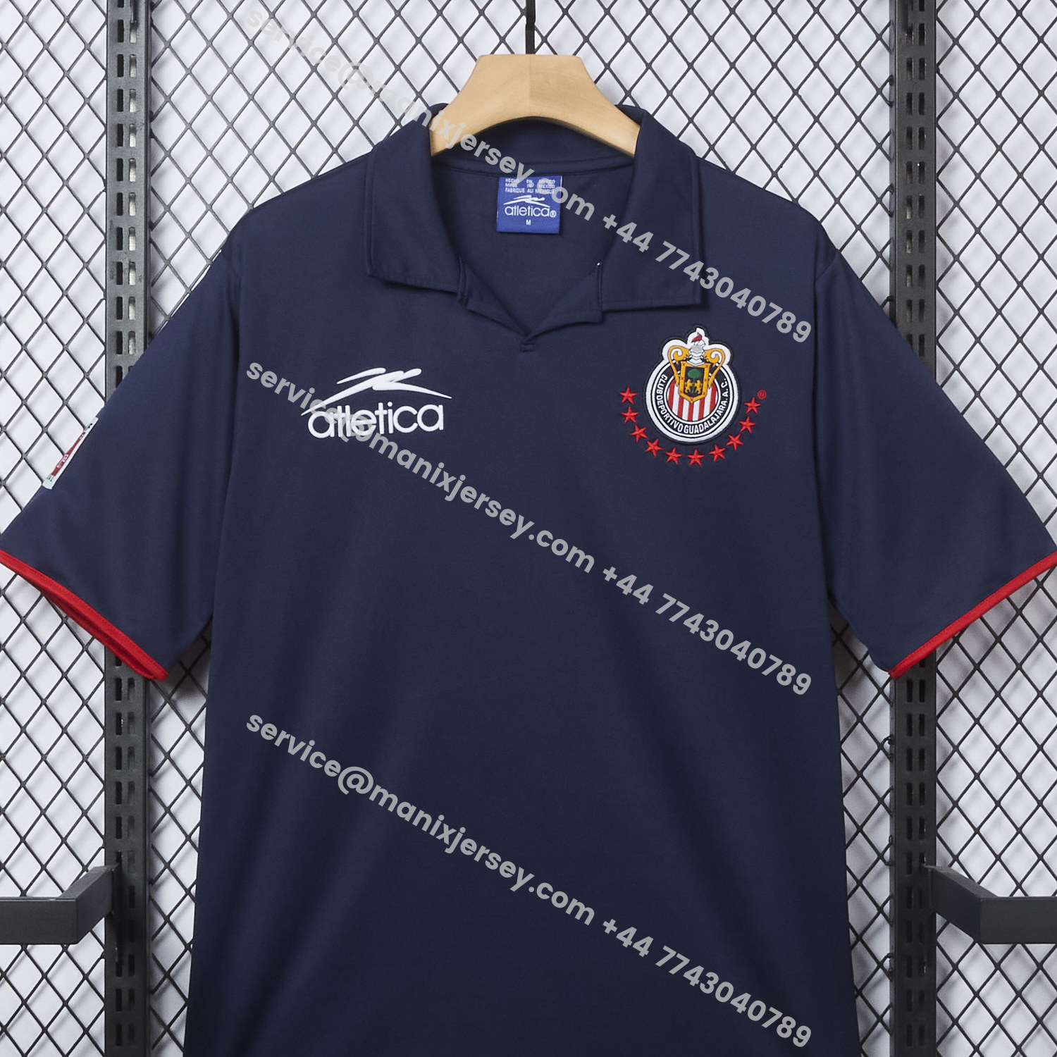 ManixJersey.com | Retro Chivas de Guadalajara 2003-04 Away Deep Blue Jersey -Customize Name, Number and Patch | Worldwide Shipping