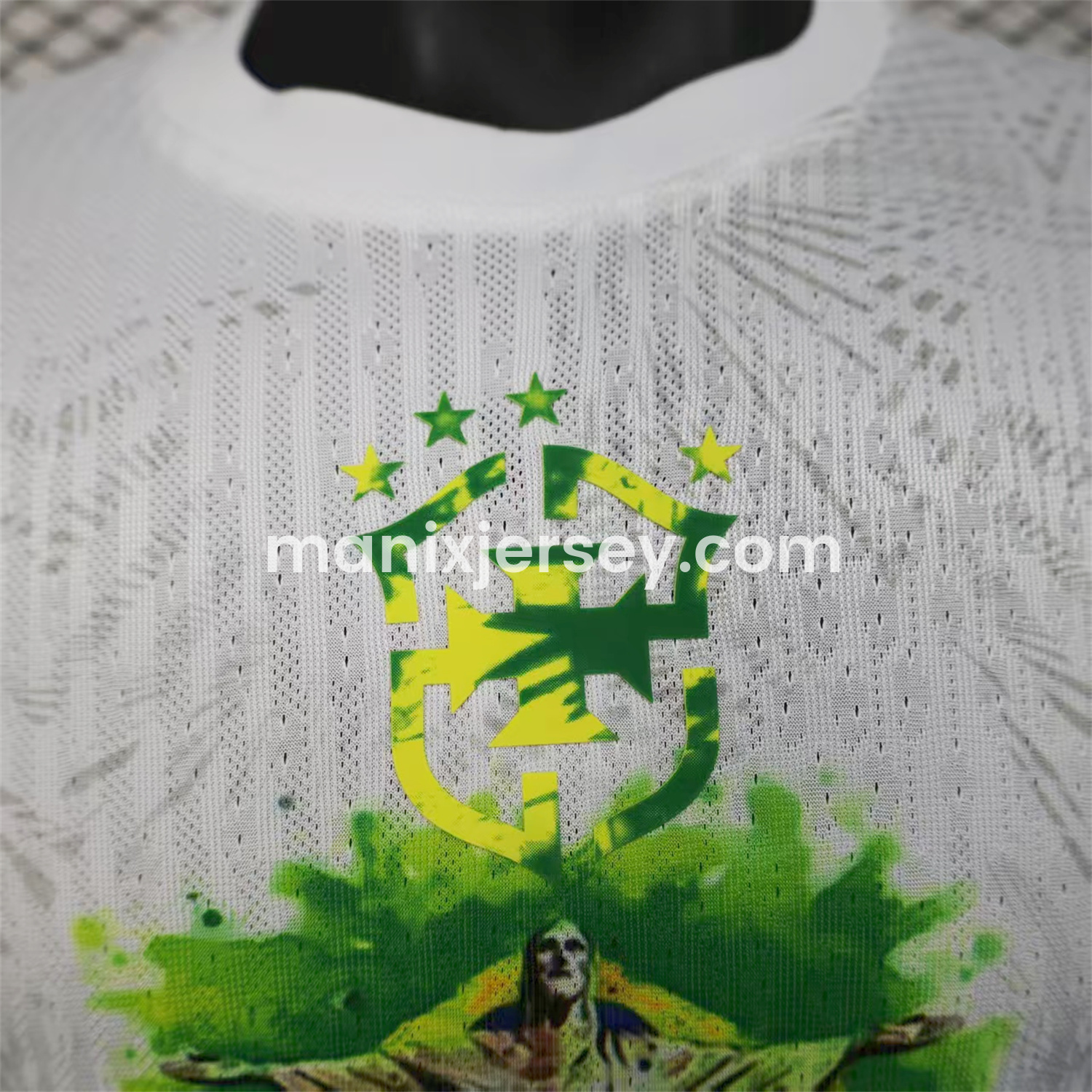 ManixJersey.com | Brazil 25-26 Christ the Redeemer Statue White Jersey - Player Version -Customize Name, Number and Patch | Worldwide Shipping