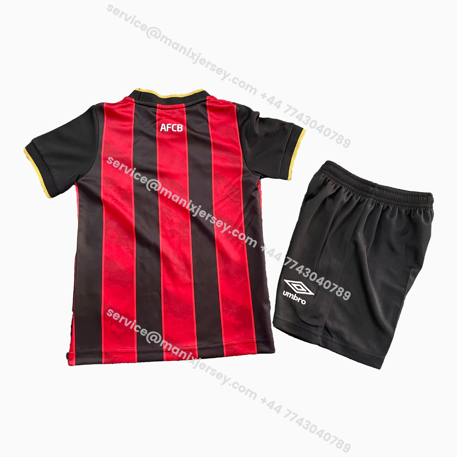 ManixJersey.com | Bournemouth 25-26 Home Kids Kit -Customize Name, Number and Patch | Worldwide Shipping