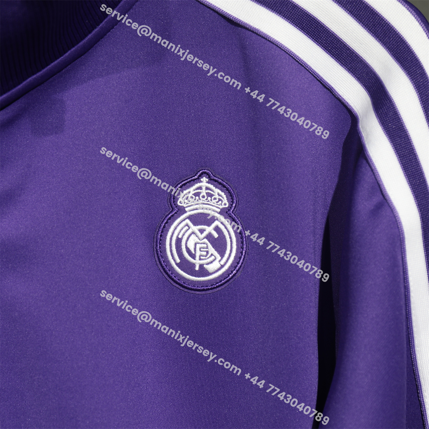 ManixJersey.com | Real Madrid 25-26 White Lines Training Set - Purple Top and Purple Pants -Customize Name, Number and Patch | Worldwide Shipping