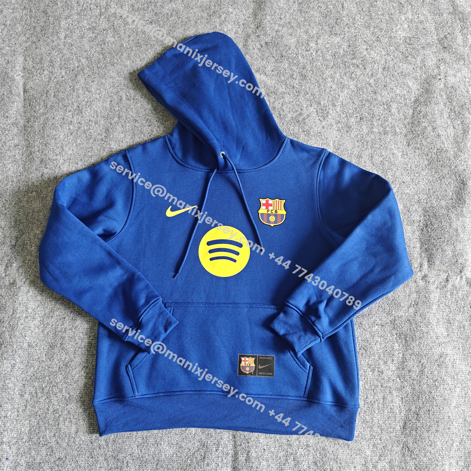 ManixJersey.com | Barcelona 25-26 Big Logo Unisex Pullover Hoodie -Customize Name, Number and Patch | Worldwide Shipping