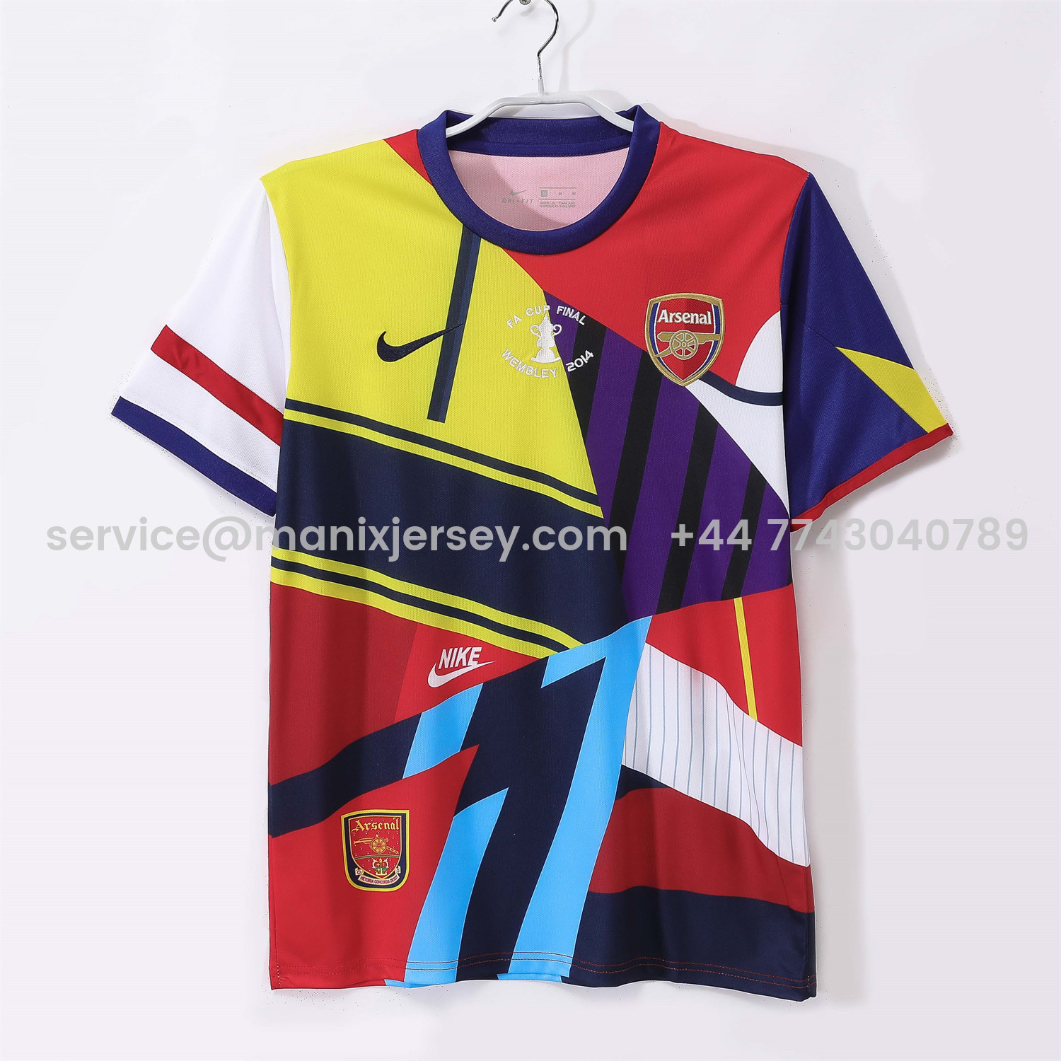 ManixJersey.com | Retro Arsenal 2014 FA CUP Trophy Commemorative Jersey -Customize Name, Number and Patch | Worldwide Shipping