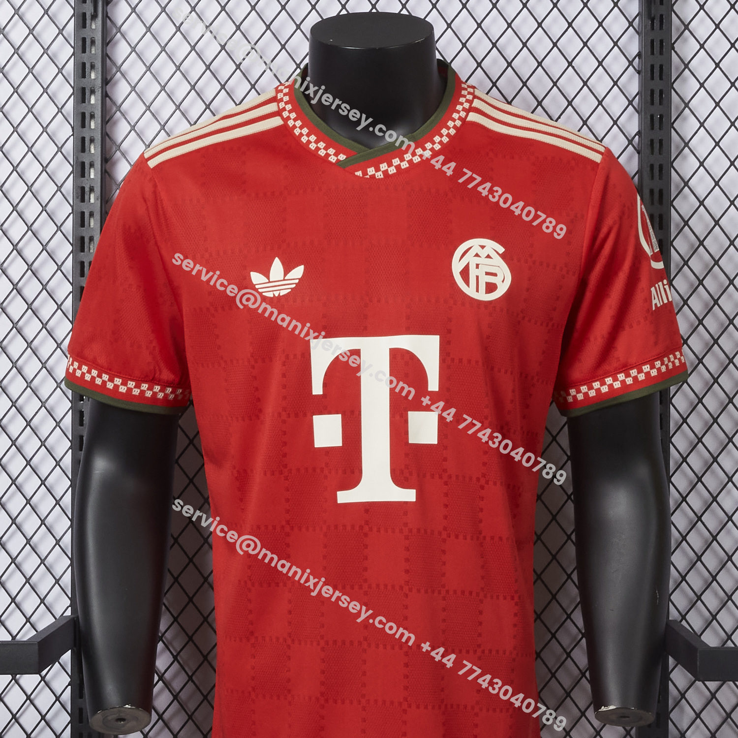 ManixJersey.com | Bayern Munich 25-26 Trefoil Red Special Jersey - Player Version -Customize Name, Number and Patch | Worldwide Shipping