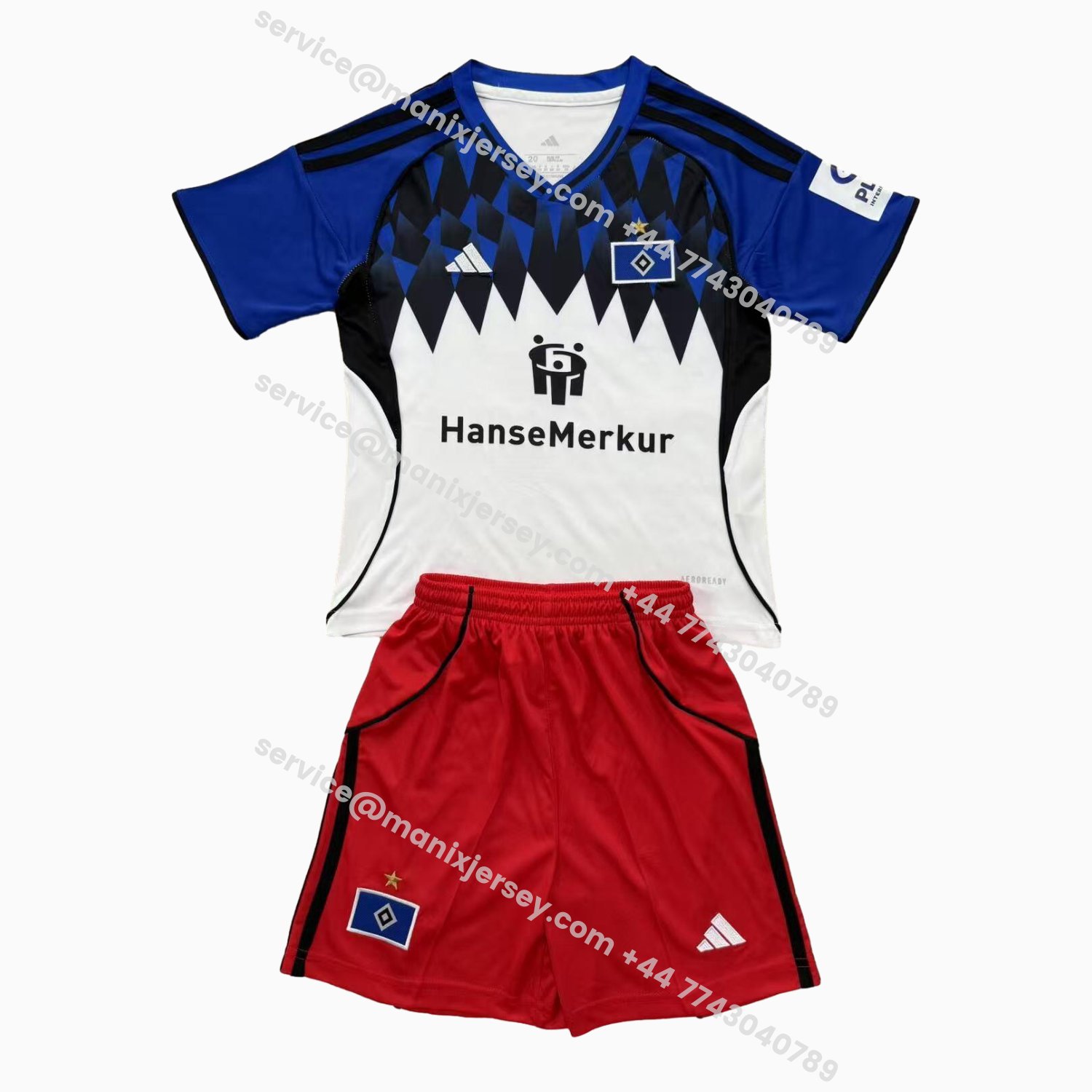 ManixJersey.com | Hamburger SV 25-26 Home Men's Adult Jersey Set - Fans Version -Customize Name, Number and Patch | Worldwide Shipping