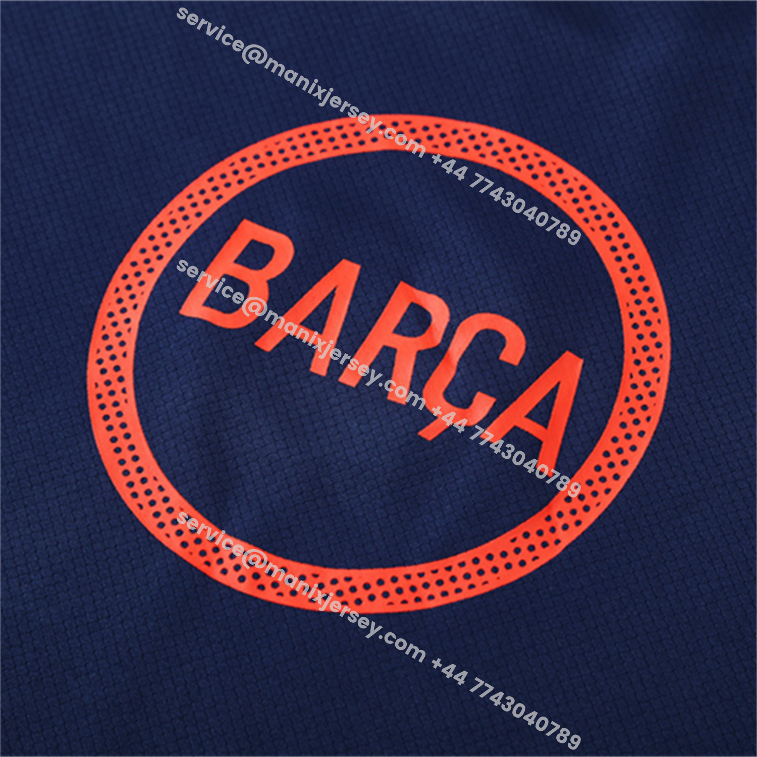 ManixJersey.com | Barcelona 25-26 Short-Sleeve Training Set - Royal Blue Top Orange Sponsor & Royal Blue Shorts -Customize Name, Number and Patch | Worldwide Shipping