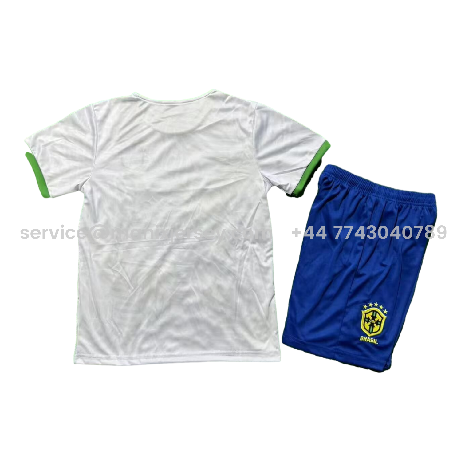 ManixJersey.com | Brazil 25-26 Yellow Peace Dove White Special Kids Kit -Customize Name, Number and Patch | Worldwide Shipping