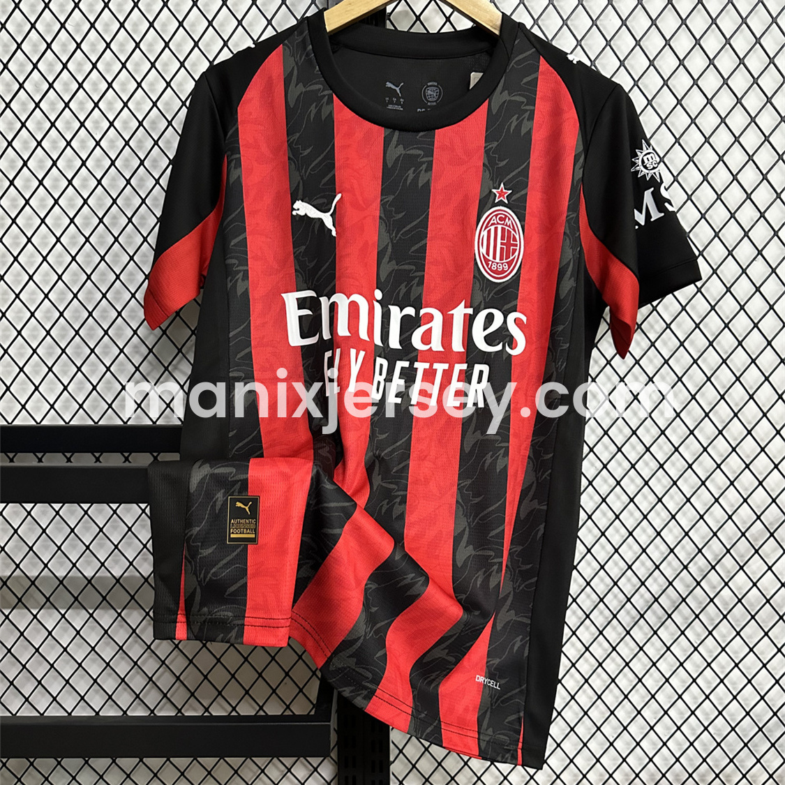 ManixJersey.com | AC Milan 25-26 Home Jersey - Fans Version -Customize Name, Number and Patch | Worldwide Shipping