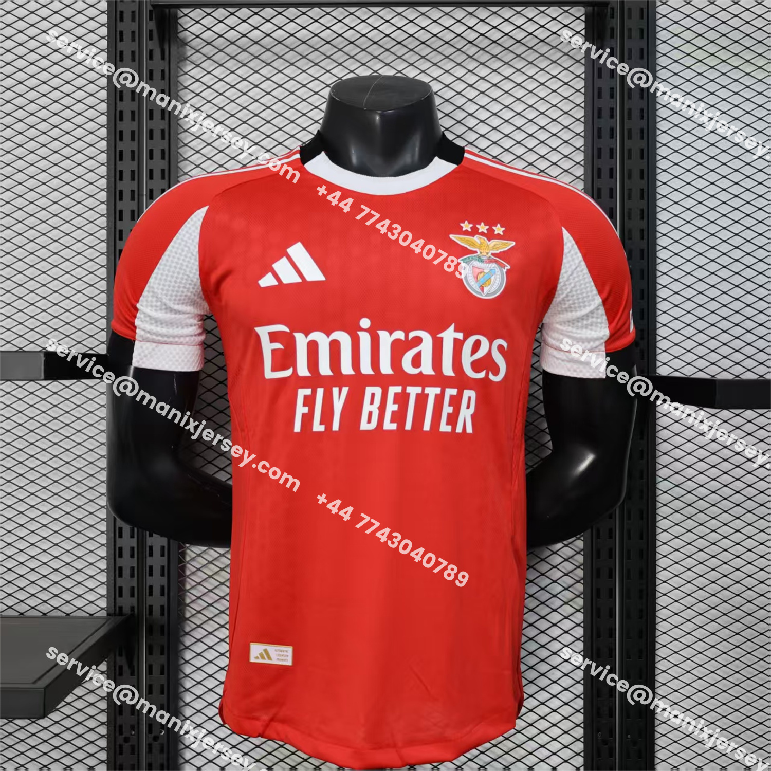 ManixJersey.com | Benfica 25-26 Home Jersey - Player Version -Customize Name, Number and Patch | Worldwide Shipping