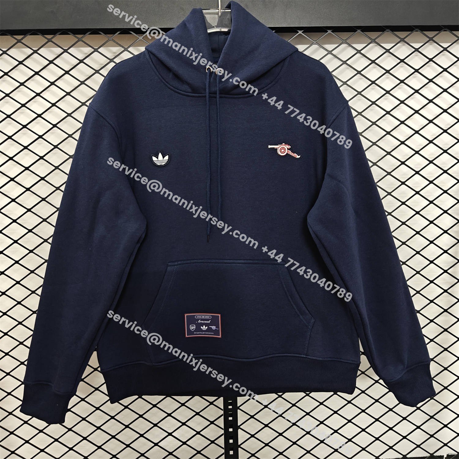 ManixJersey.com | Arsenal 25-26 Originals Terrace Icon Unisex Pullover Hoodie -Customize Name, Number and Patch | Worldwide Shipping