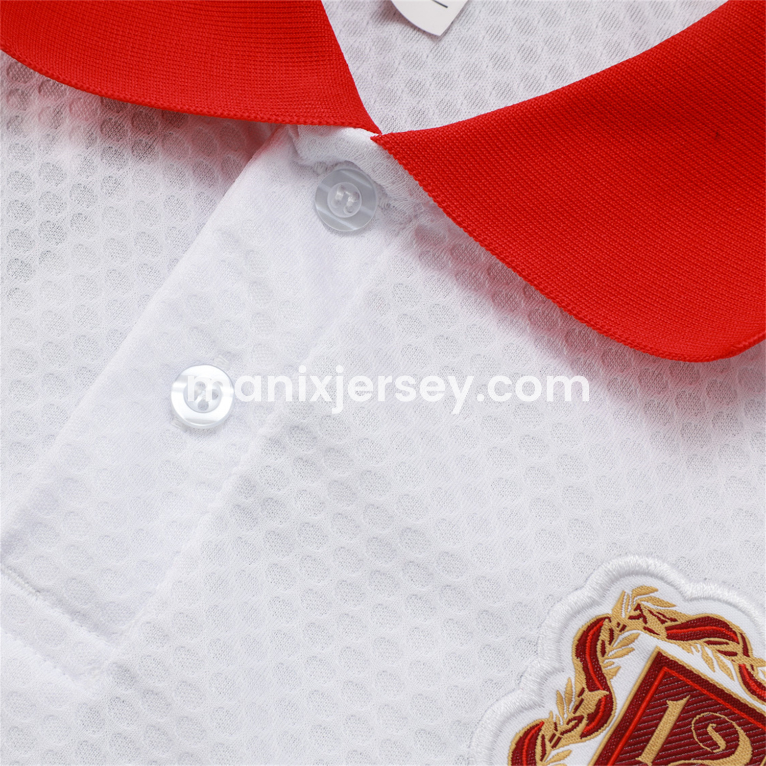 ManixJersey.com | Bayern Munich 2025 125th Anniversary POLO Short-Sleeve Training Set - White Top and Pants -Customize Name, Number and Patch | Worldwide Shipping