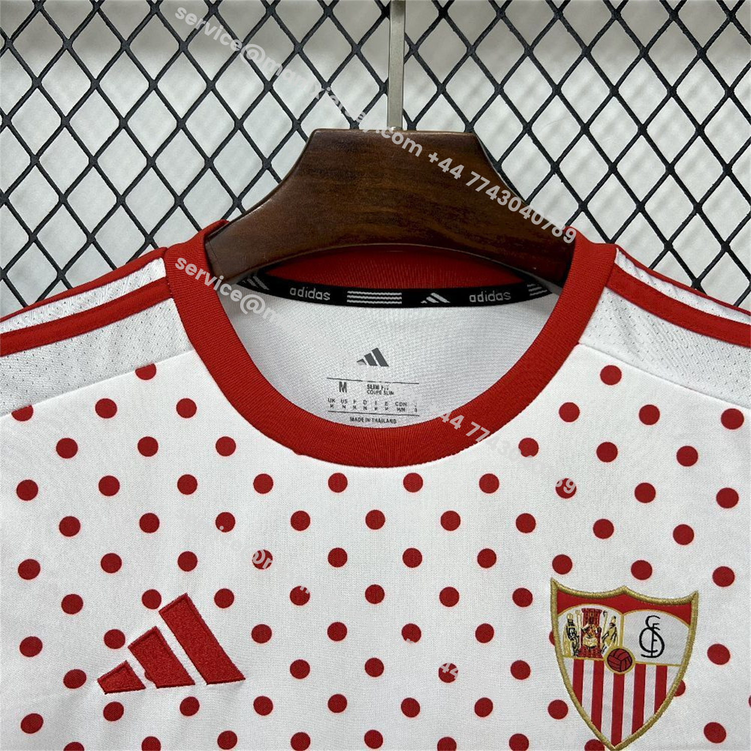 ManixJersey.com | Sevilla 25-26 Red Points White Training Jersey - Fans Version -Customize Name, Number and Patch | Worldwide Shipping