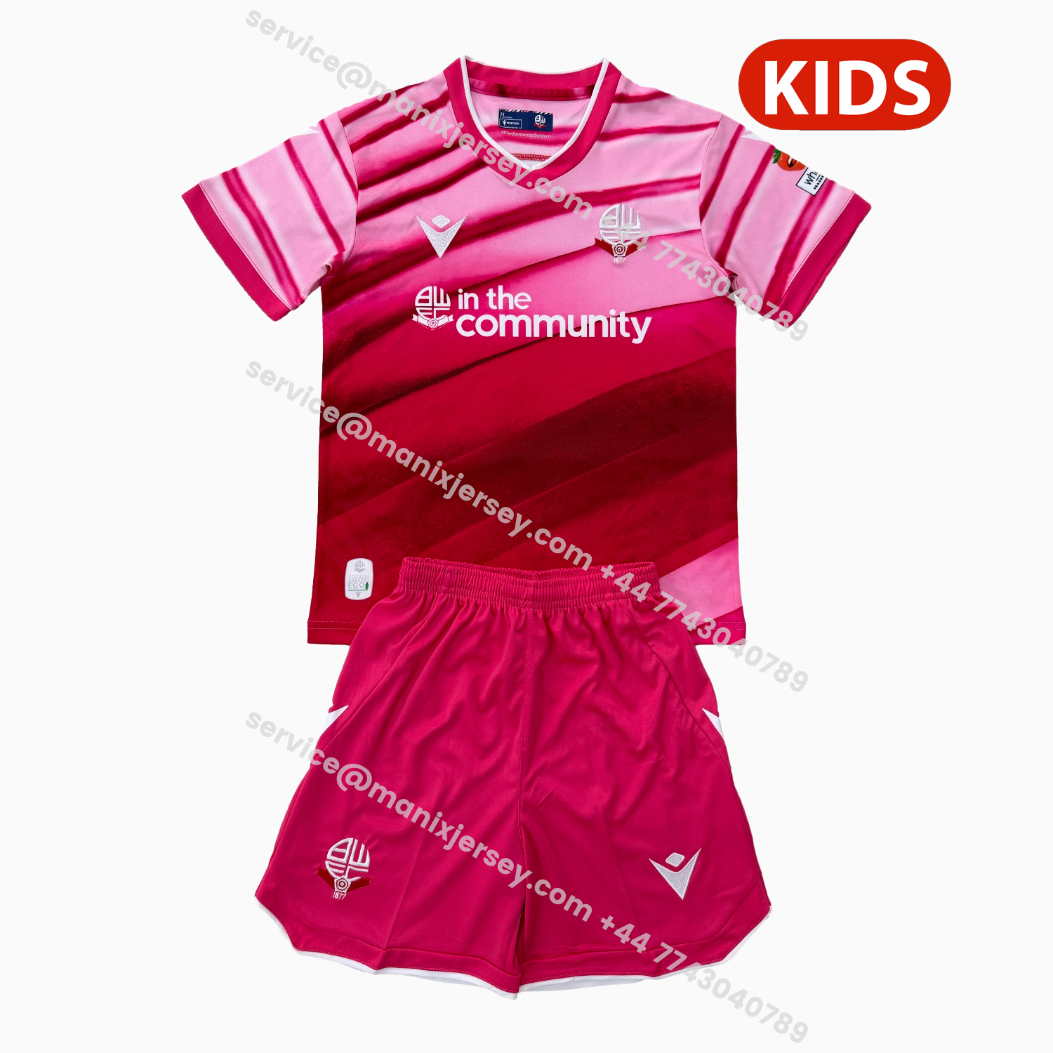 ManixJersey.com | Bolton Wanderers 25-26 Third Kids Kit -Customize Name, Number and Patch | Worldwide Shipping