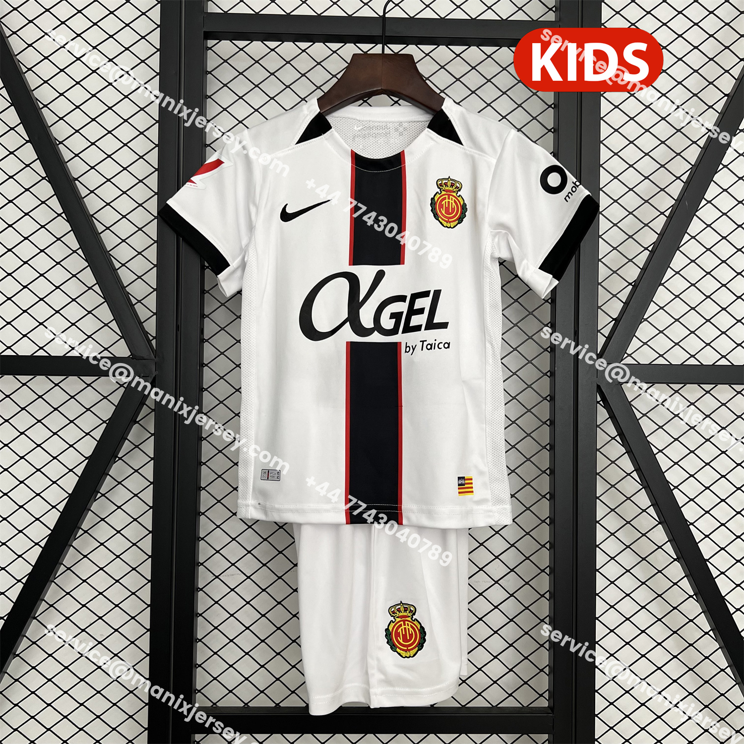ManixJersey.com | Mallorca 25-26 Away White Kids Kit -Customize Name, Number and Patch | Worldwide Shipping