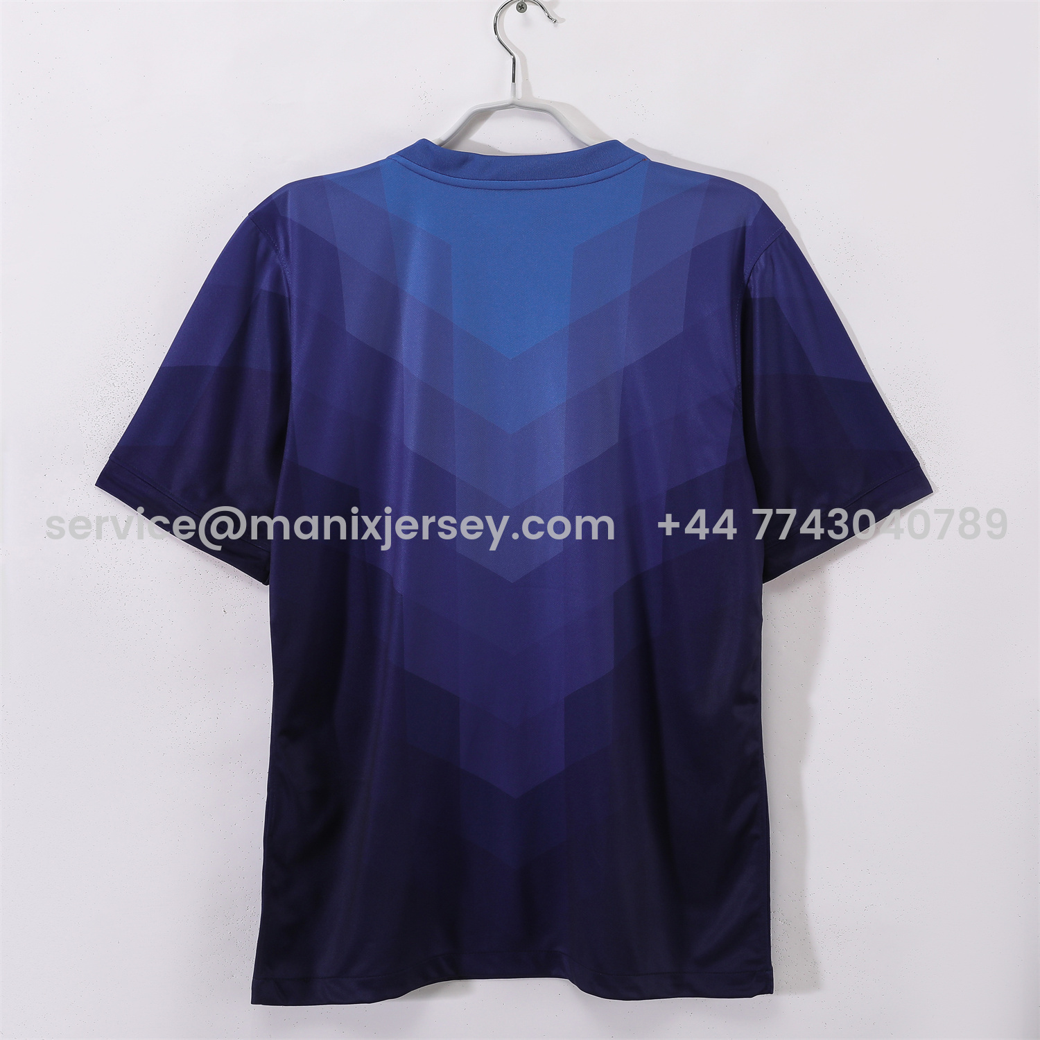 ManixJersey.com | Retro Netherlands 2014 Away Blue Jersey -Customize Name, Number and Patch | Worldwide Shipping