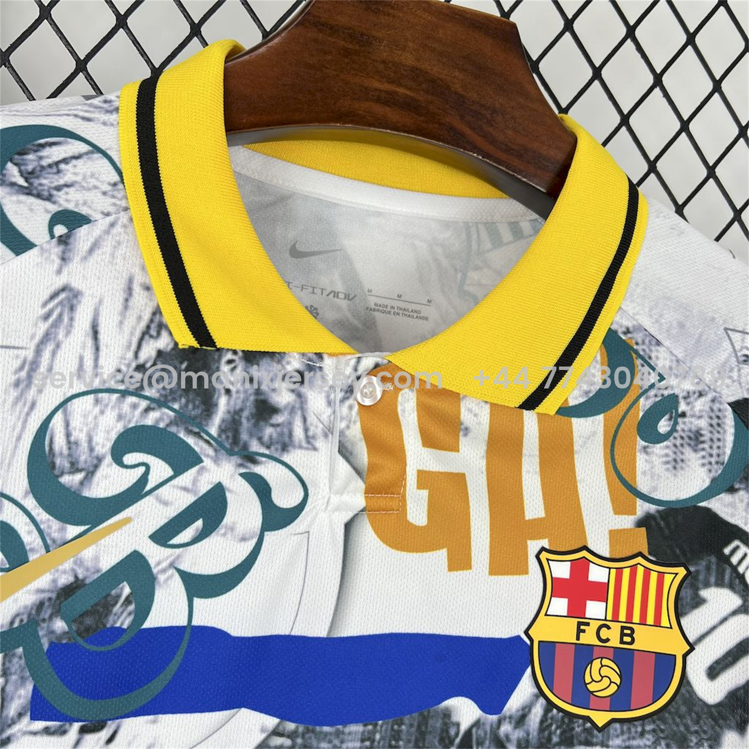 ManixJersey.com | Barcelona 25-26 Ronaldo & Messi White Special Jersey - Fans Version -Customize Name, Number and Patch | Worldwide Shipping