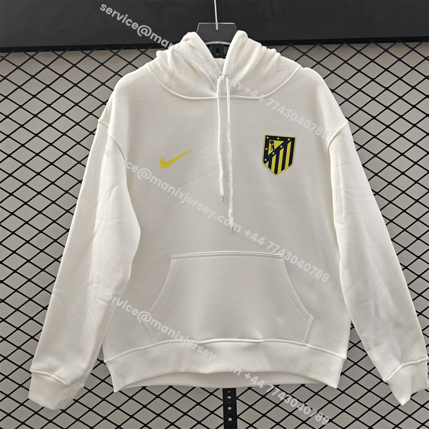 ManixJersey.com | Atletico Madrid 25-26 Originals Terrace Icon Unisex Pullover Hoodie -Customize Name, Number and Patch | Worldwide Shipping