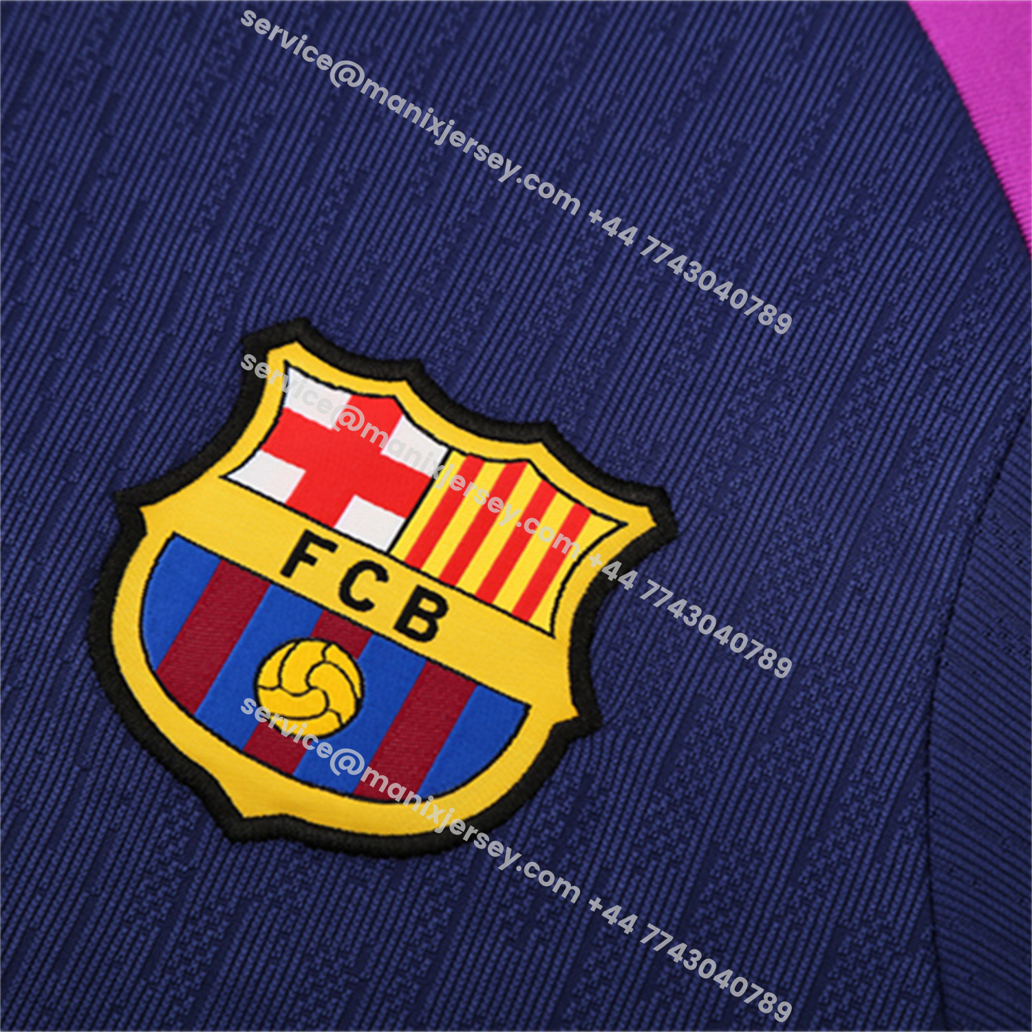 ManixJersey.com | Barcelona 25-26 Kids Long Sleeve Training Set - Royal Blue Top Yellow Sponsor & Royal Blue Pants -Customize Name, Number and Patch | Worldwide Shipping