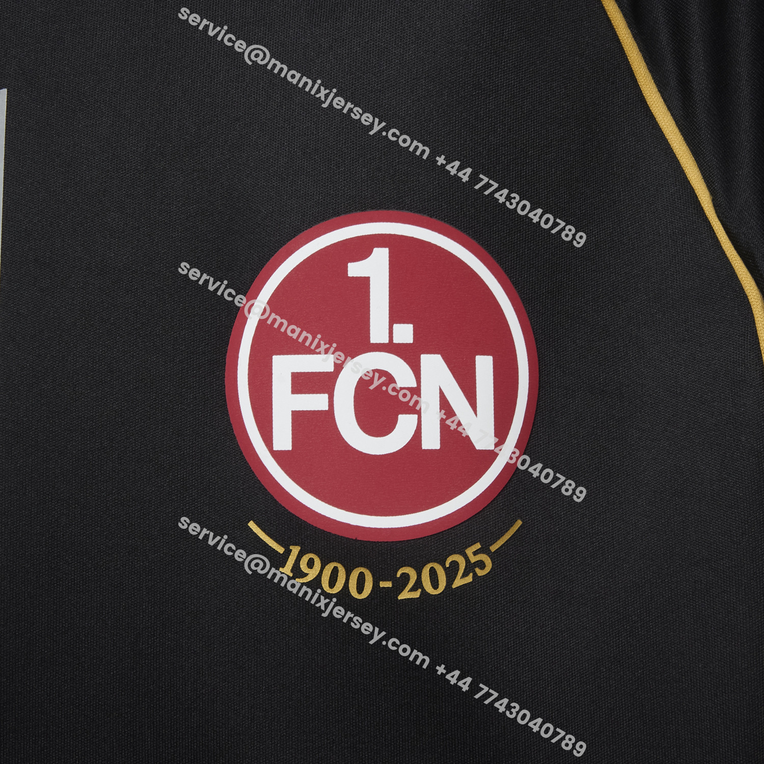 ManixJersey.com | Nürnberg 25-26 Black 125-Year Anniversary Jersey - Fans Version -Customize Name, Number and Patch | Worldwide Shipping