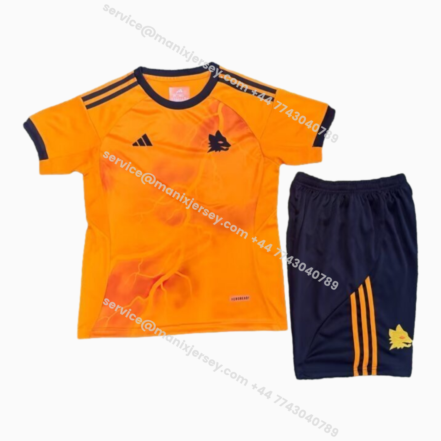 ManixJersey.com | AS Roma 25-26 Away Unsponsored Kids Kit -Customize Name, Number and Patch | Worldwide Shipping