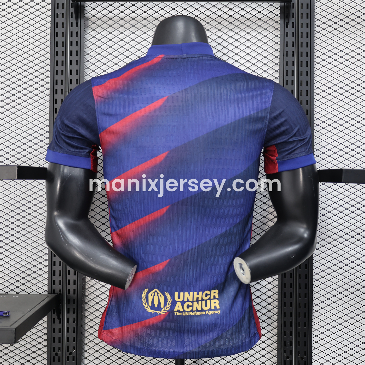 ManixJersey.com | Barcelona 25-26 Red Diagonal Special Blue Jersey - Player Version -Customize Name, Number and Patch | Worldwide Shipping