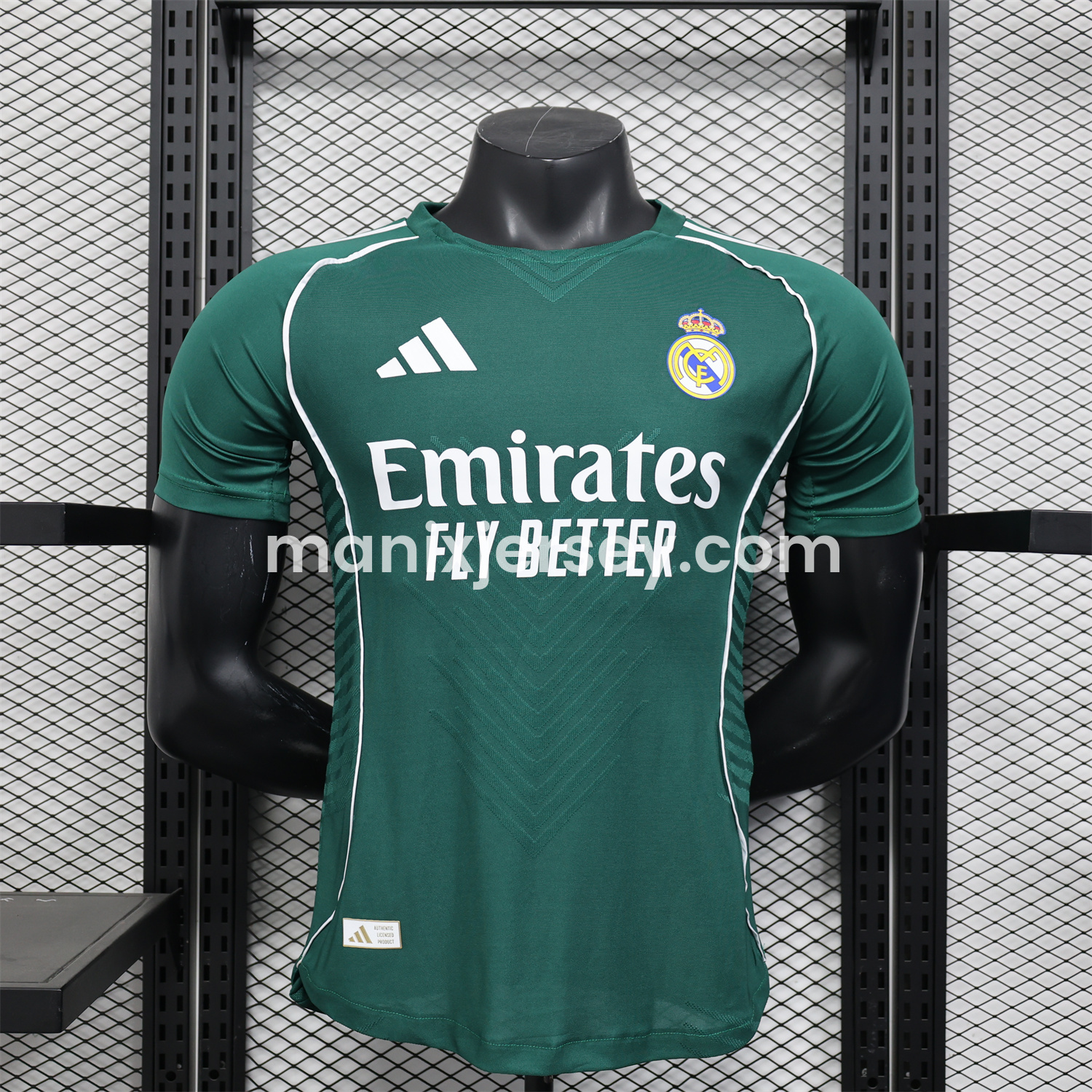 ManixJersey.com | Real Madrid 25-26 Green Teamgeist Collar Special Edition Jersey - Player Version -Customize Name, Number and Patch | Worldwide Shipping