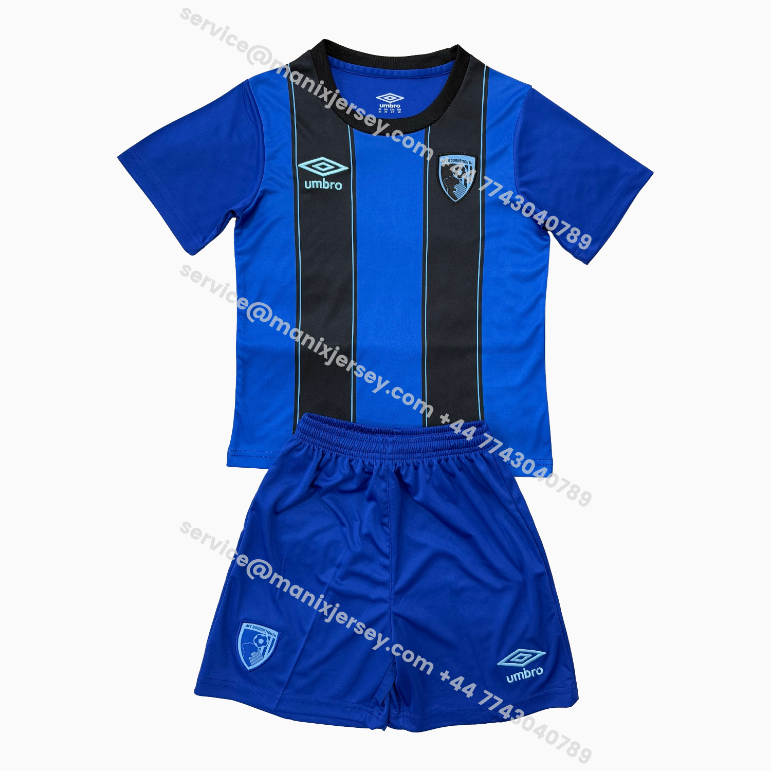 ManixJersey.com | Bournemouth 25-26 Away Kids Kit -Customize Name, Number and Patch | Worldwide Shipping