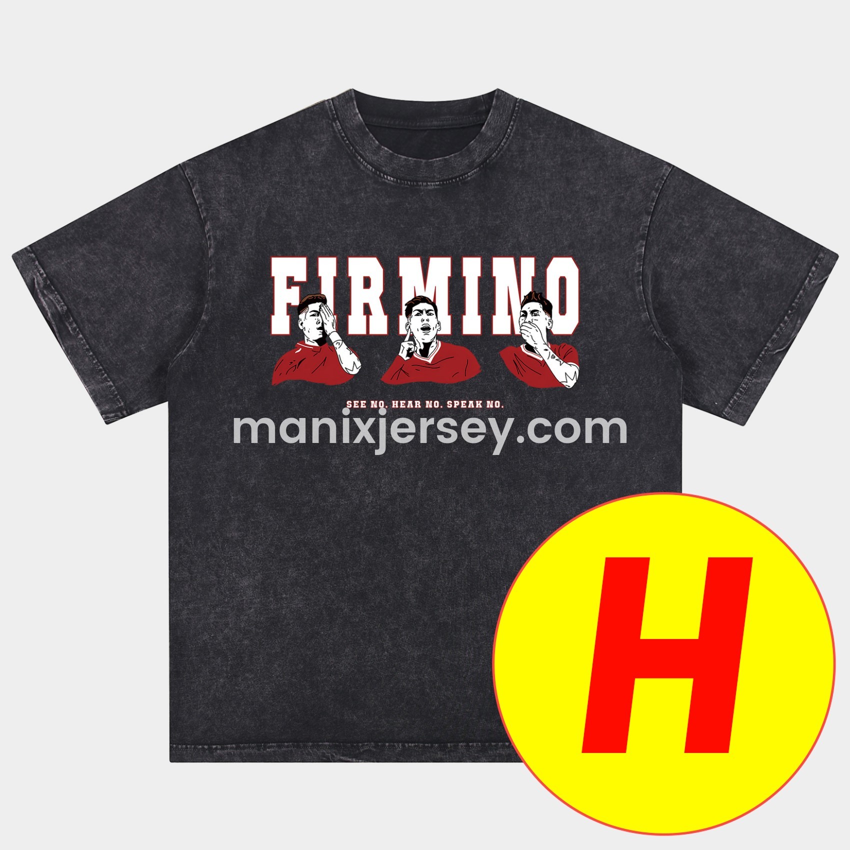 ManixJersey.com | Salah Liverpool Klopp Arnold Oversized Washed T-Shirt -Customize Name, Number and Patch | Worldwide Shipping