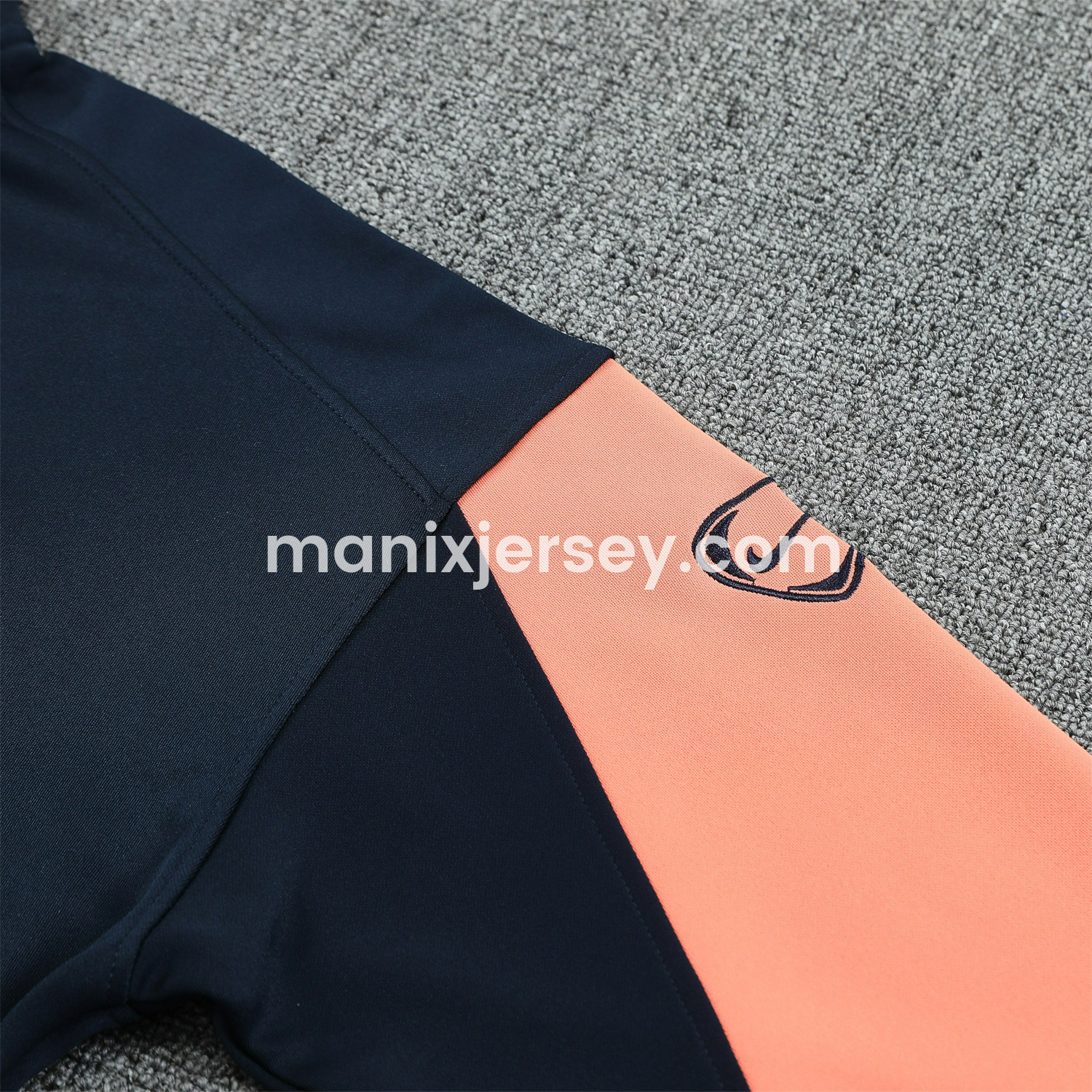 ManixJersey.com | Barcelona 25-26 Jacket Training Tracksuit - Black Orange Jackets & Black Pants -Customize Name, Number and Patch | Worldwide Shipping