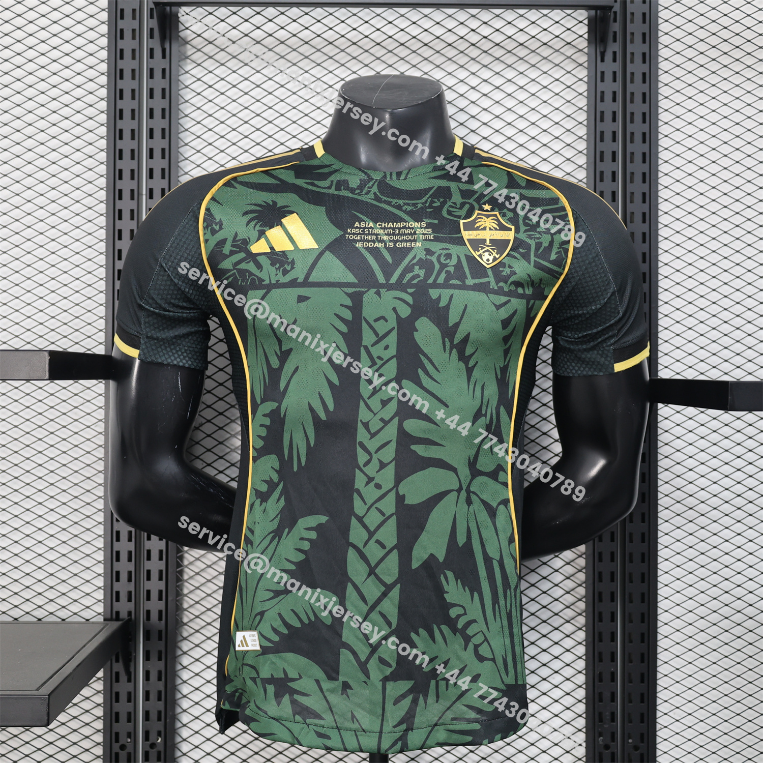ManixJersey.com | Al-Ahli SFC Jeddah Nationals 25-26 Champion Green Special Jersey - Player Version -Customize Name, Number and Patch | Worldwide Shipping