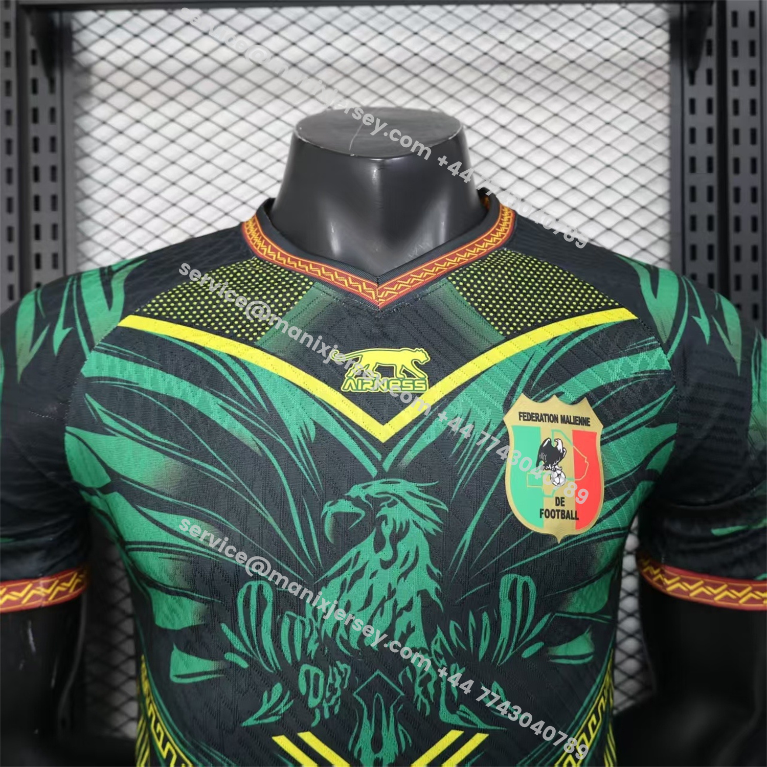 ManixJersey.com | Mali 2026 Eagle Black Green Jersey - Player Version -Customize Name, Number and Patch | Worldwide Shipping