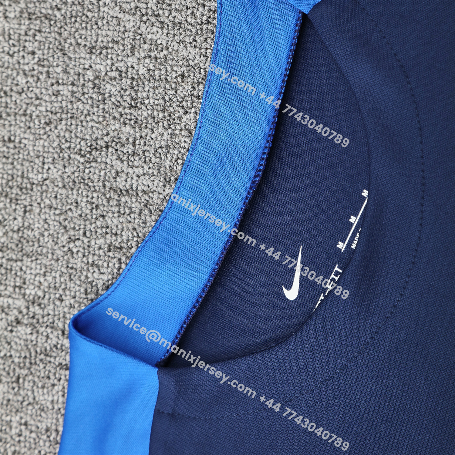 ManixJersey.com | Paris Saint-Germain PSG 25-26 Short-Sleeve Training Set - Royal Blue & Royal Blue Shorts -Customize Name, Number and Patch | Worldwide Shipping