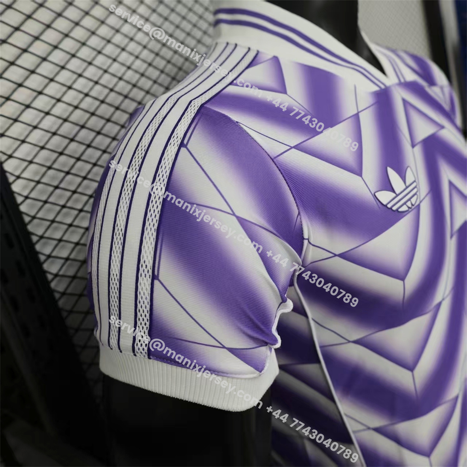 ManixJersey.com | Real Madrid 25-26 Refracted Purple Light White Special Jersey - Player Version -Customize Name, Number and Patch | Worldwide Shipping