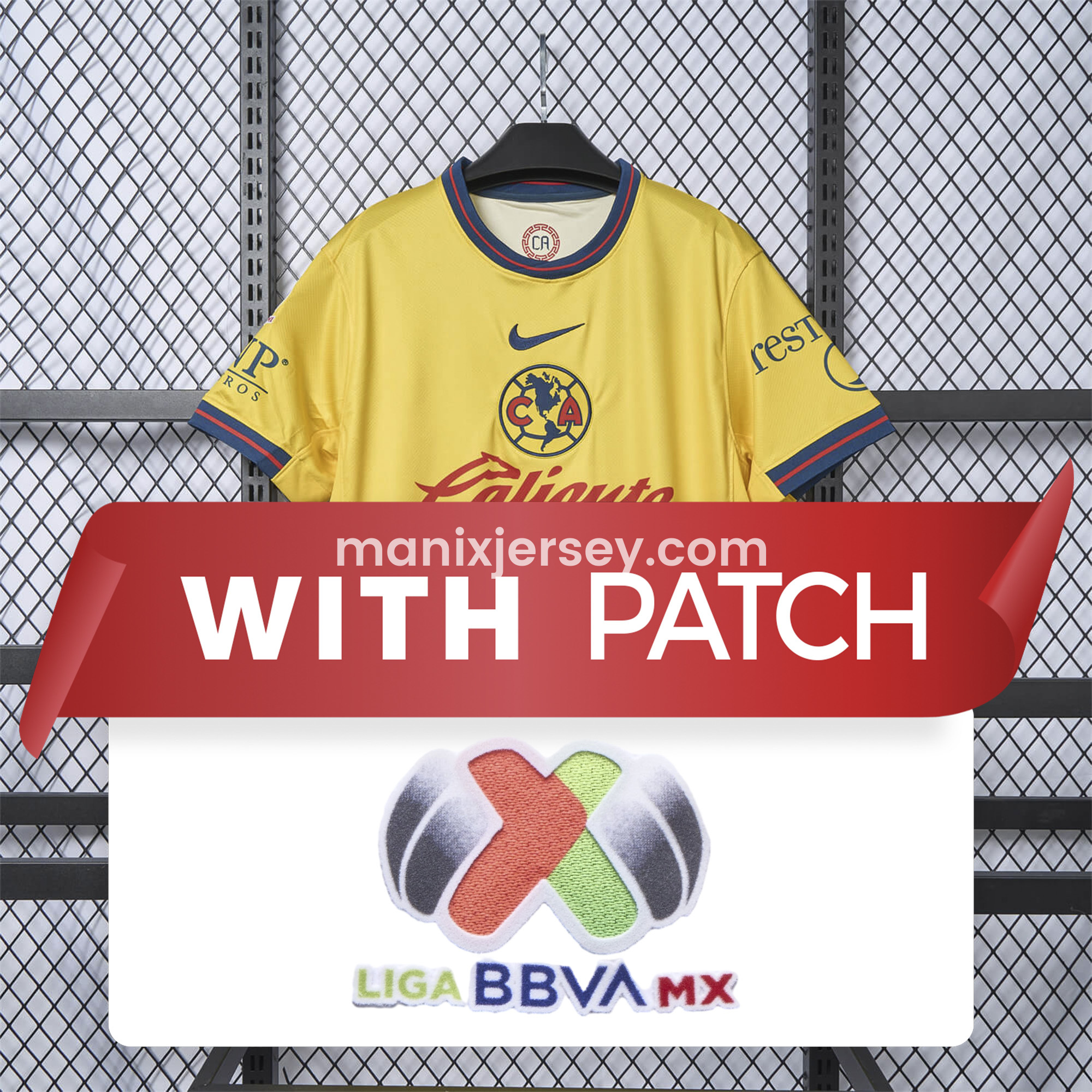 ManixJersey.com | Club América 24-25 Home Jersey - Fans Version -Customize Name, Number and Patch | Worldwide Shipping
