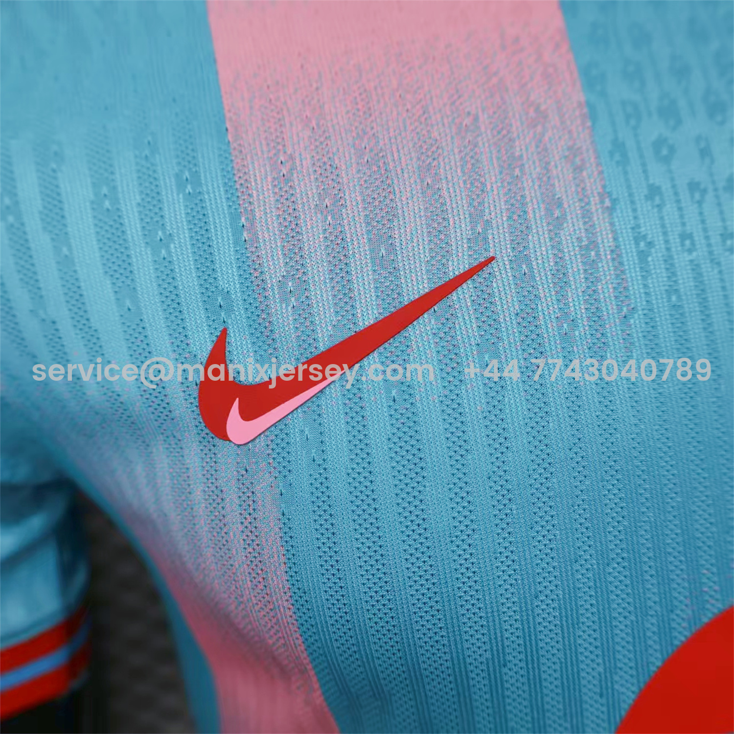 ManixJersey.com | Barcelona 25-26 Orange Logo Pink & Light Blue Special Jersey - Player Version -Customize Name, Number and Patch | Worldwide Shipping