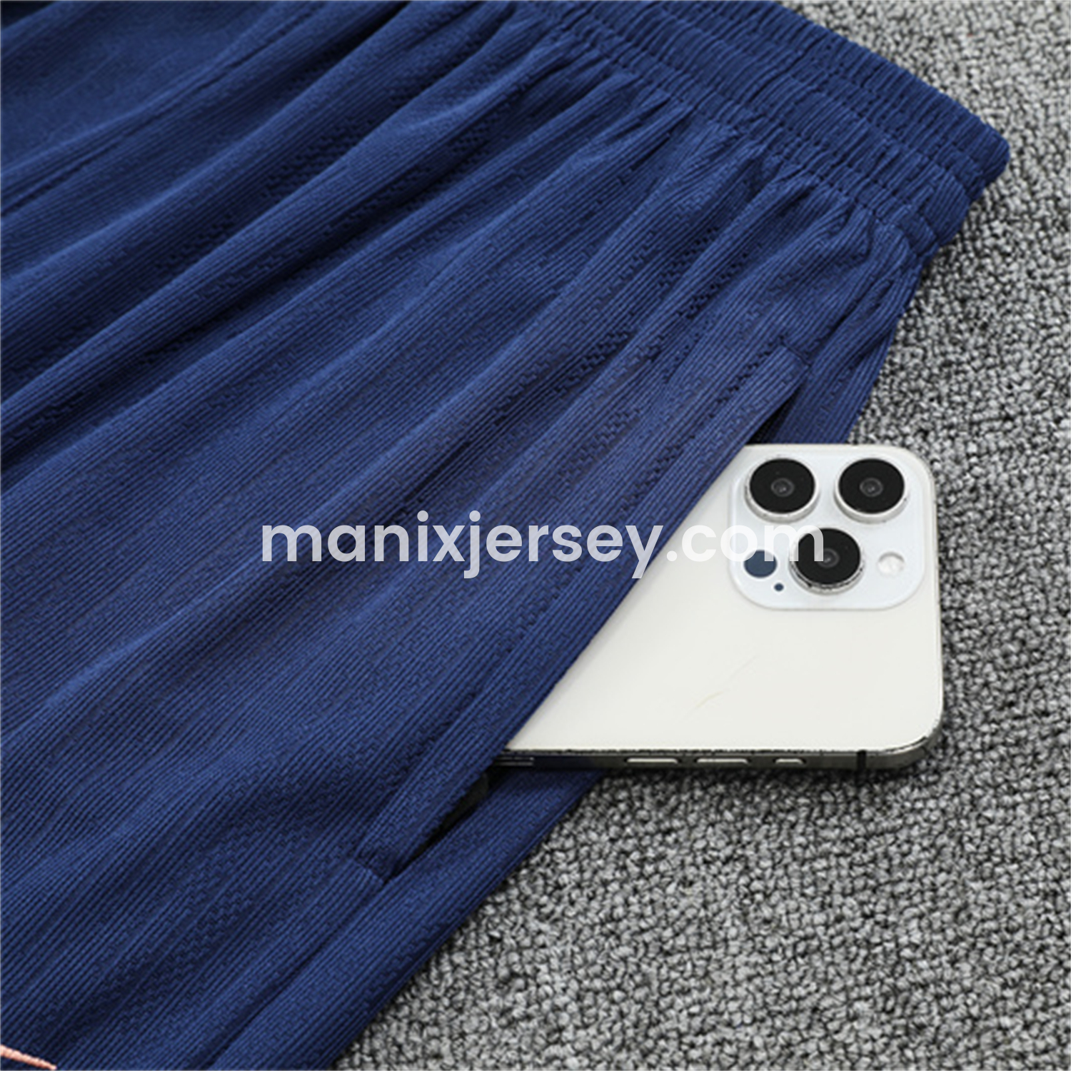 ManixJersey.com | Barcelona 25-26 Kids Long Sleeve Training Set - Player Version - Light Yellow Top and Blue Pants -Customize Name, Number and Patch | Worldwide Shipping