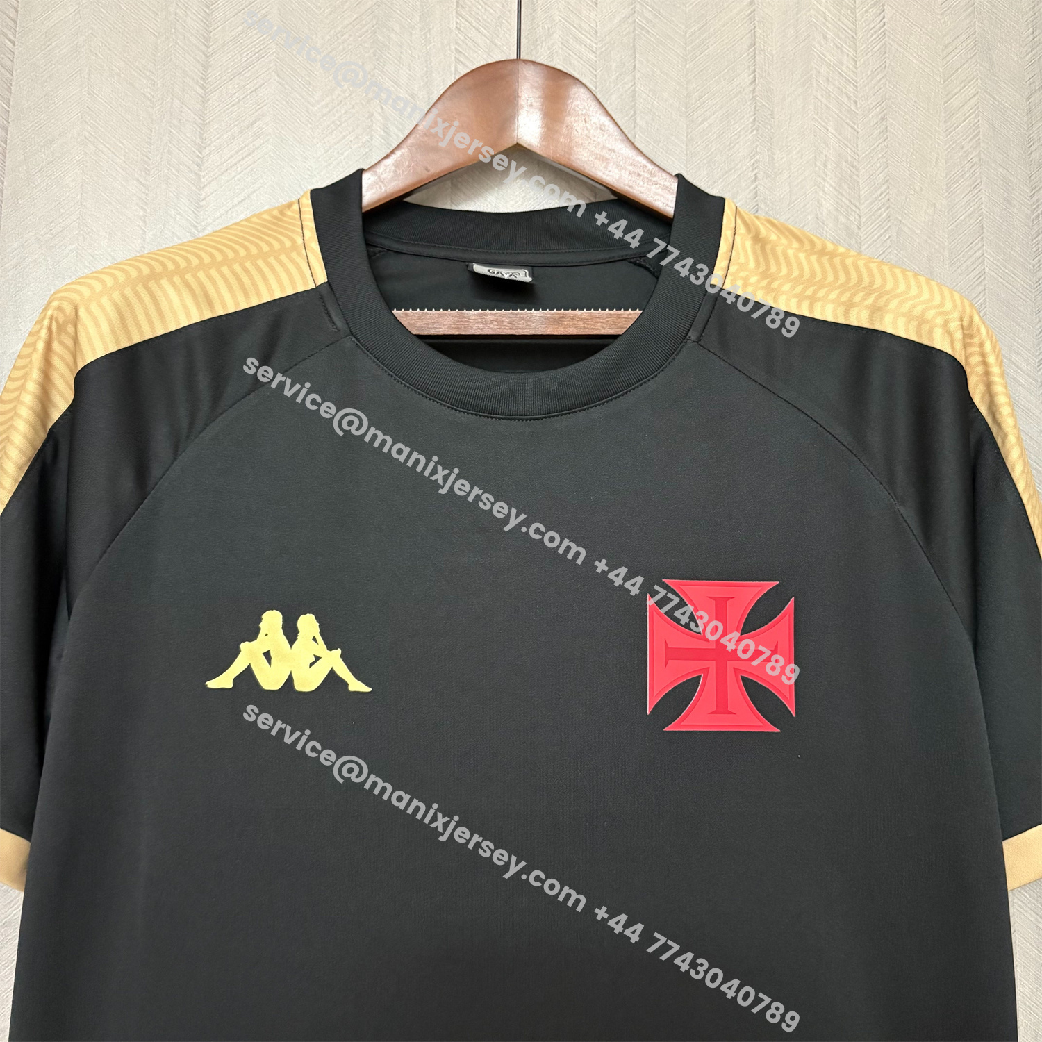 ManixJersey.com | Vasco da Gama 25-26 Black Training Jersey - Fans Version -Customize Name, Number and Patch | Worldwide Shipping