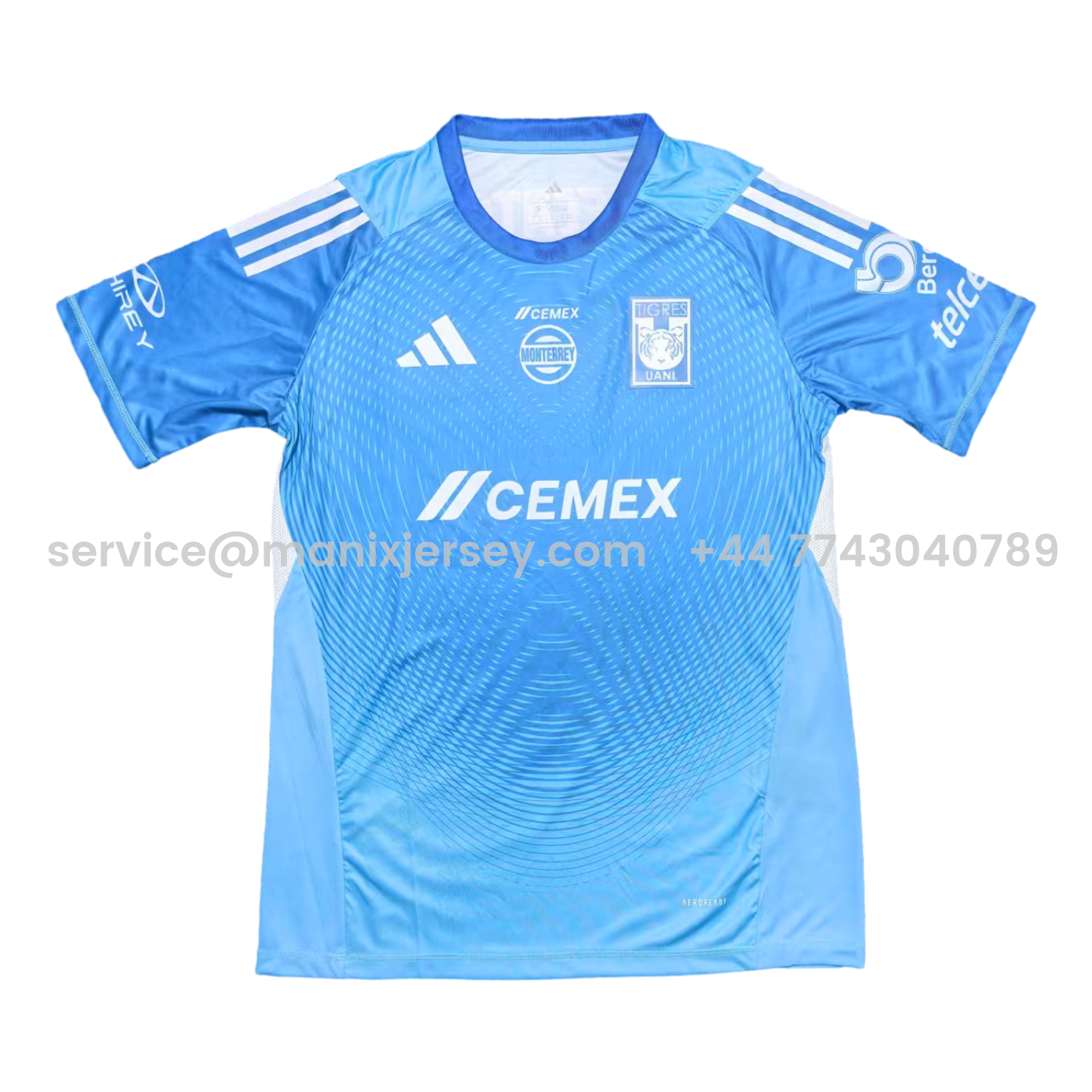 ManixJersey.com | Tigres UANL 25-26 Blue Goalkeeper Jersey - Fans Version -Customize Name, Number and Patch | Worldwide Shipping