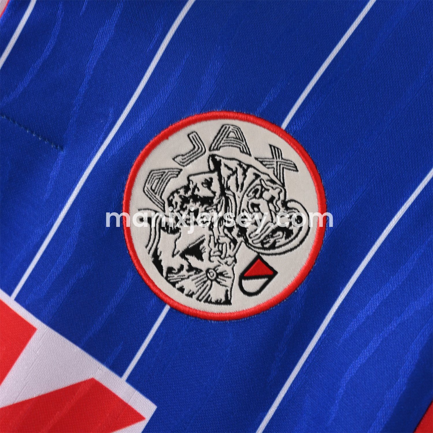 ManixJersey.com | Retro Ajax 1990 Away Long Sleeve Jersey -Customize Name, Number and Patch | Worldwide Shipping