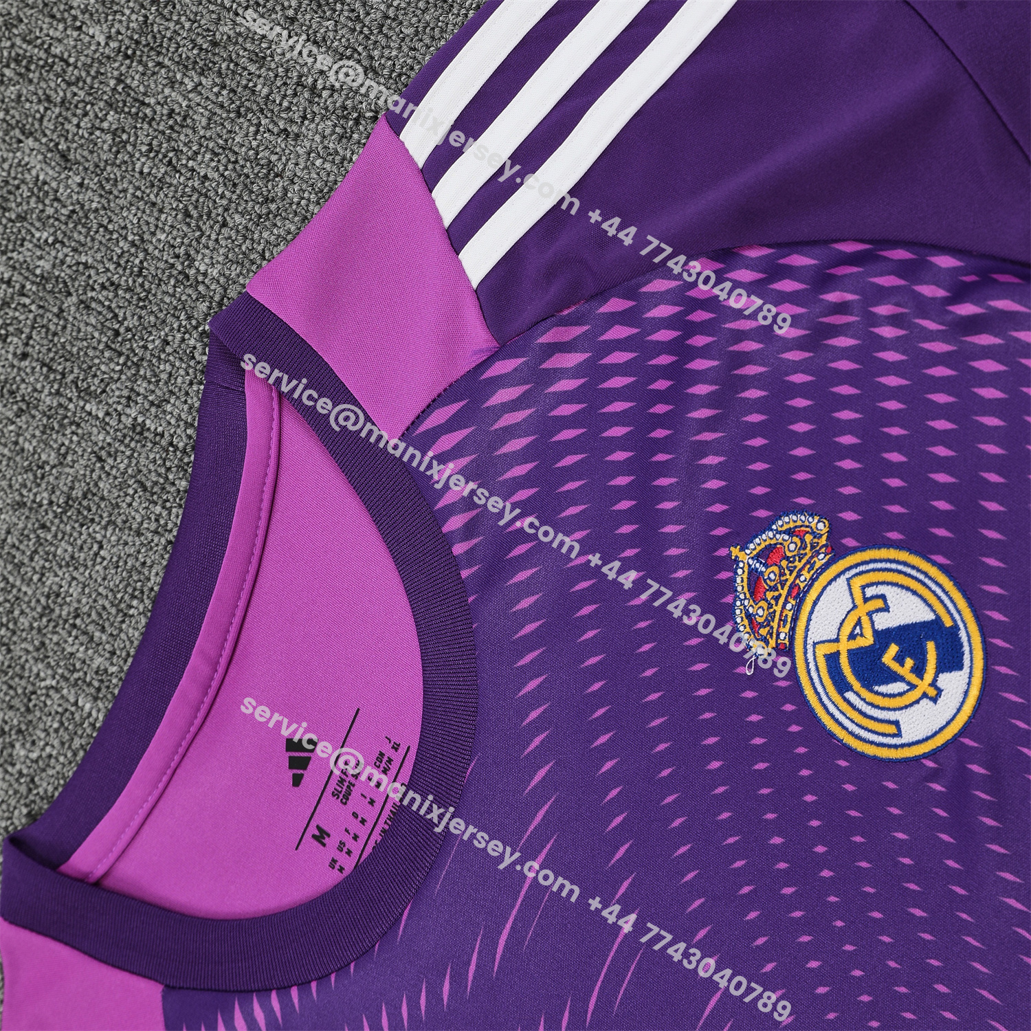 ManixJersey.com | Real Madrid 25-26 Short-Sleeve Training Set - Purple Top & Purple Shorts -Customize Name, Number and Patch | Worldwide Shipping