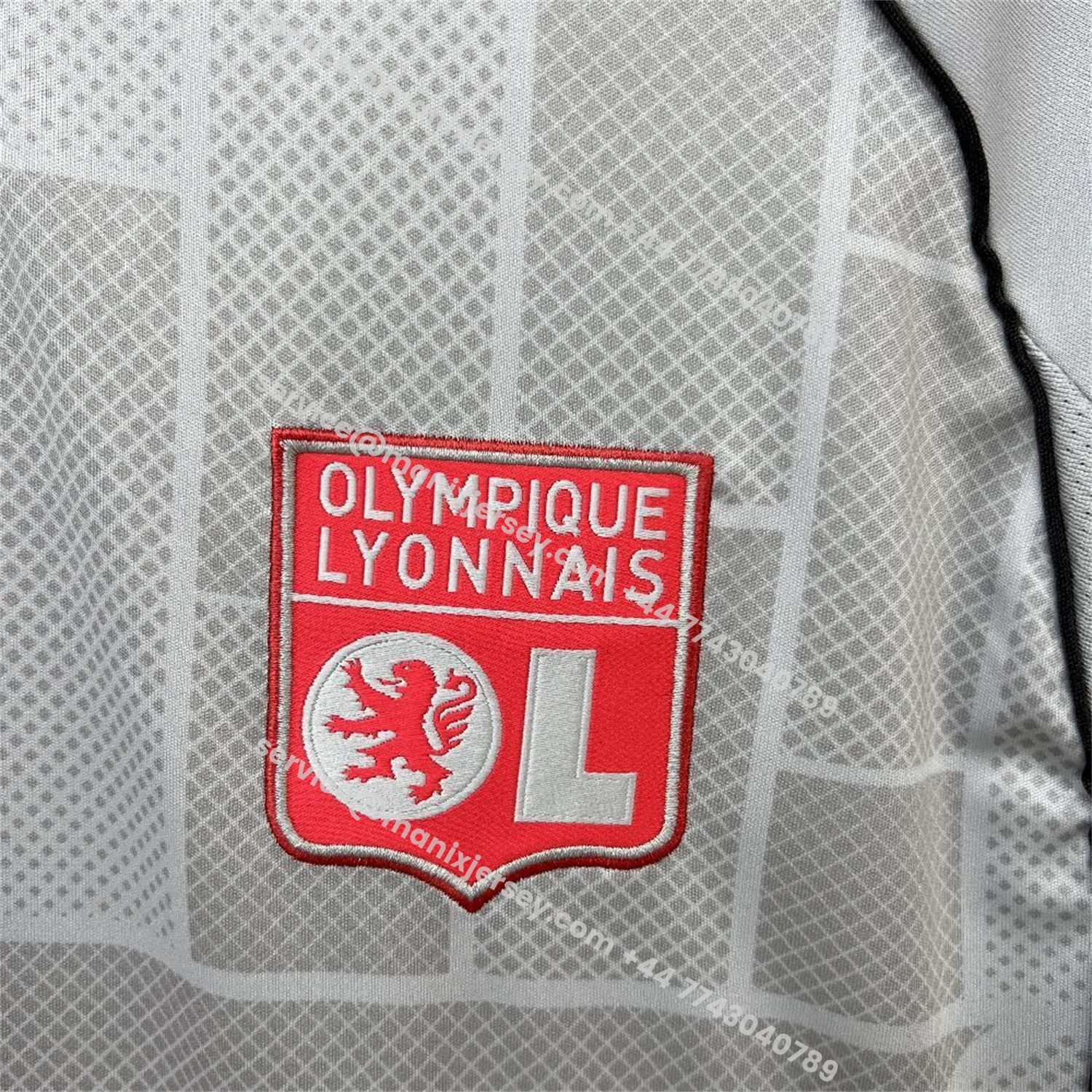 ManixJersey.com | Lyon 25-26 Third Grey Jersey - Fans Version -Customize Name, Number and Patch | Worldwide Shipping