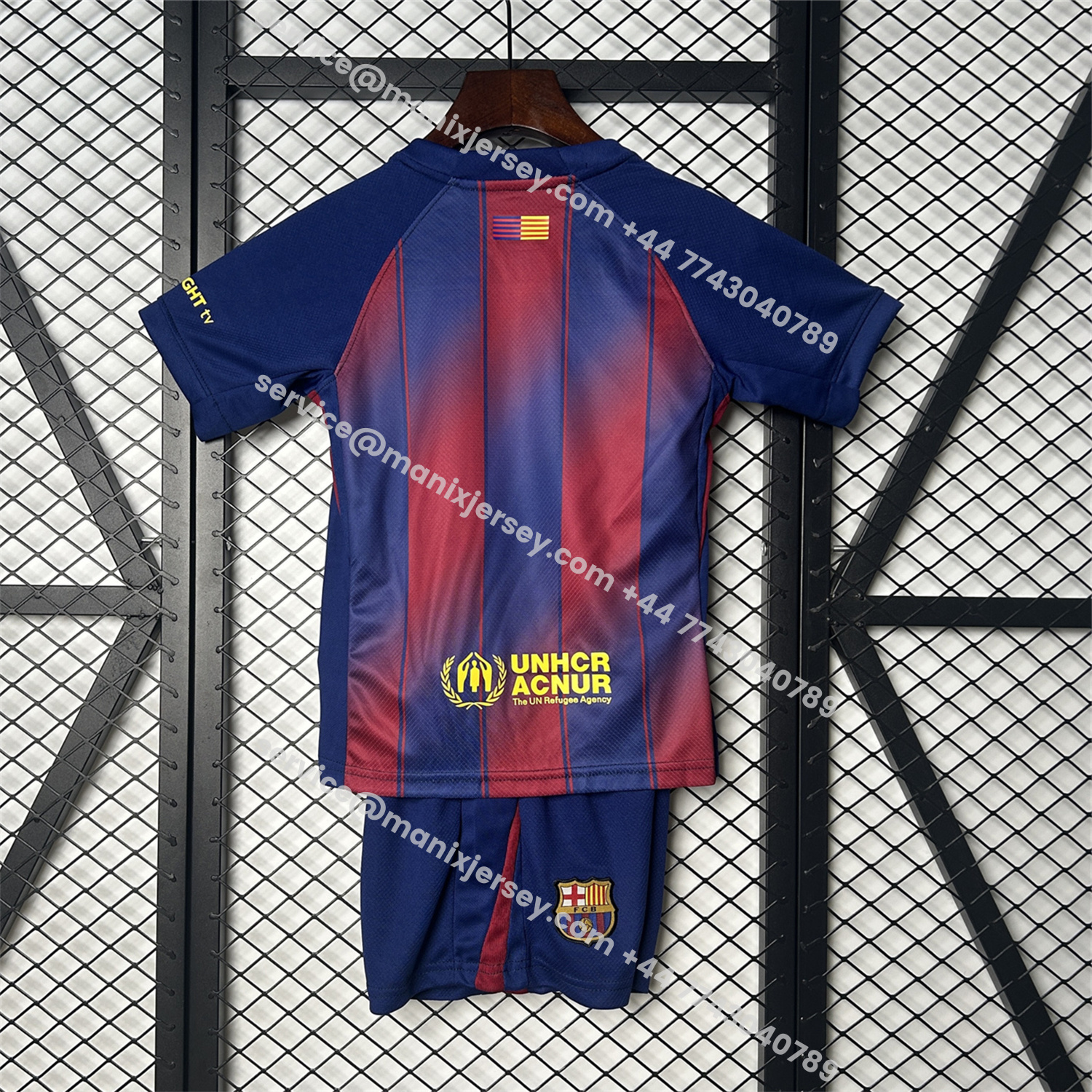 ManixJersey.com | Barcelona 25-26 Ed Sheeran Home Special Kids Kit - Fans Version -Customize Name, Number and Patch | Worldwide Shipping