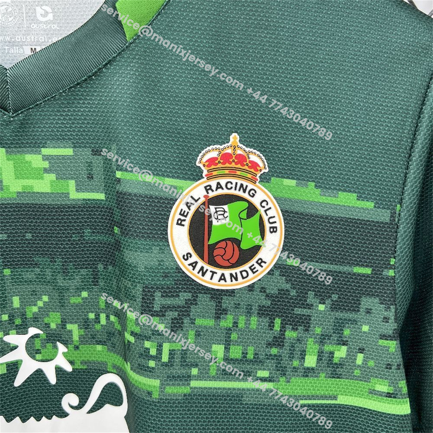 ManixJersey.com | Racing de Santander 25-26 Away Green Jersey - Fans Version -Customize Name, Number and Patch | Worldwide Shipping