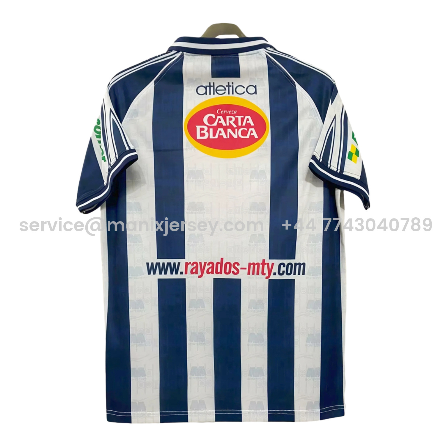 ManixJersey.com | Retro Rayados Monterrey 1999-00 Home Jersey -Customize Name, Number and Patch | Worldwide Shipping