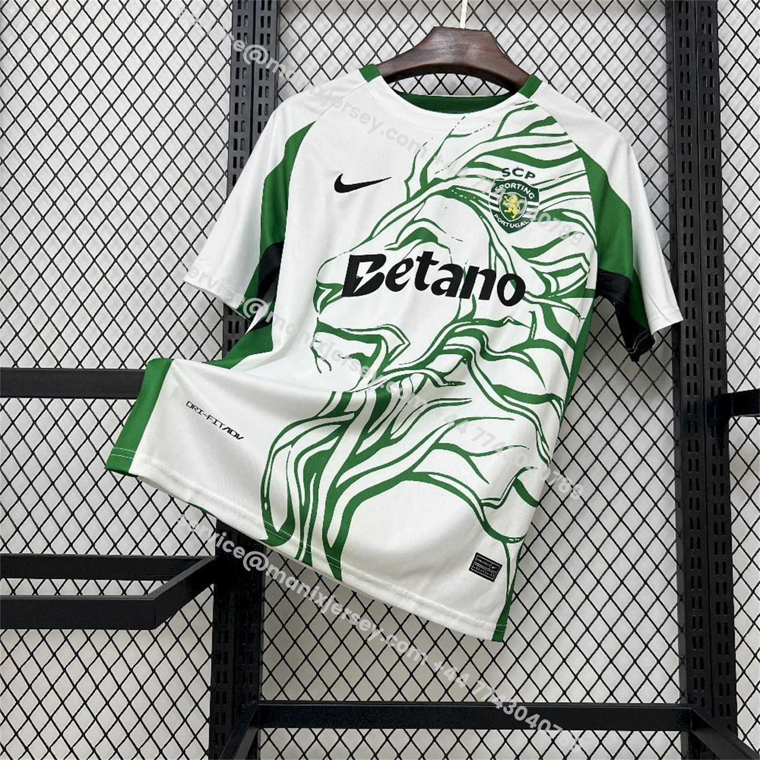 ManixJersey.com | Sporting CP 25-26 Green Lion Special White Jersey - Fans Version -Customize Name, Number and Patch | Worldwide Shipping